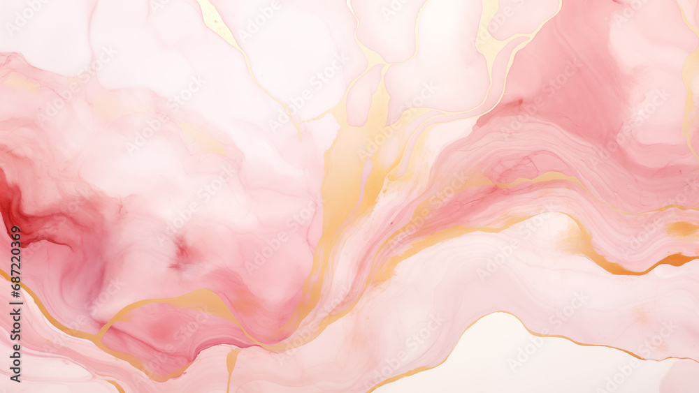 Abstract Pink Watercolor Art Illustration Design
