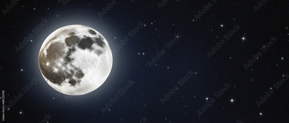 Full Moon on a Night Sky