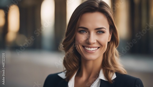Confident businesswoman smiling at the camera