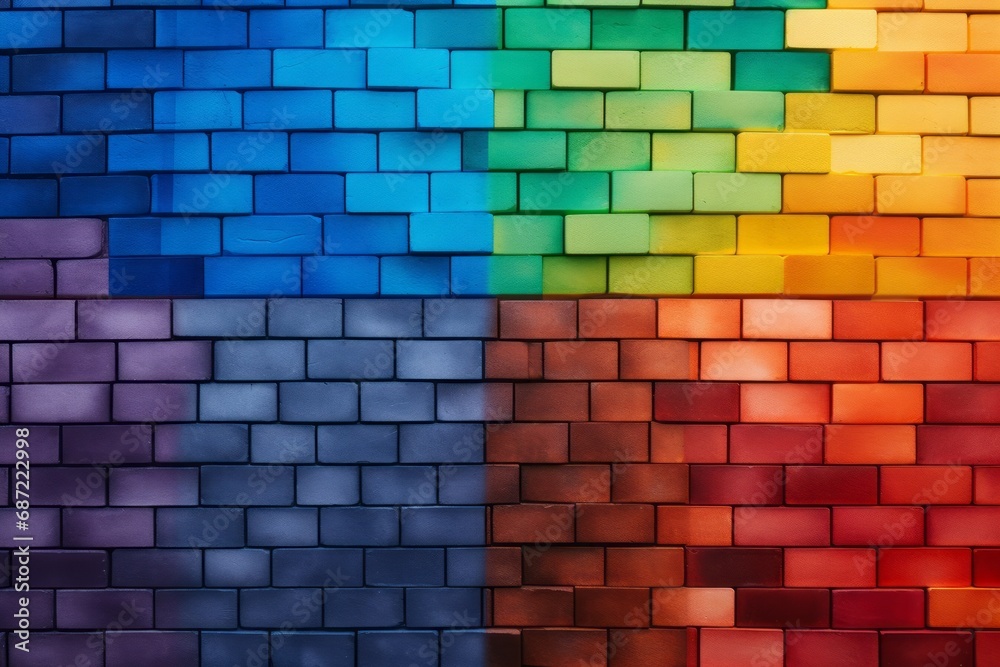 Colorful brick wall background Colorful brick wall background