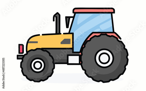 tractor isolated on white background