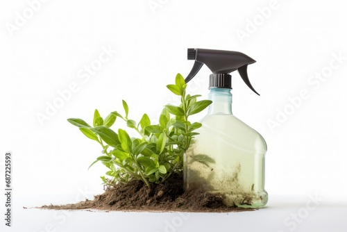 A single herbicide isolated on white background photo