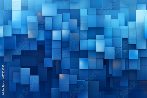 Blue blocks abstract shiny cubes background with blue squares and rectangles shape illustration