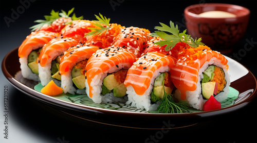 japanese sushi food, healthy food