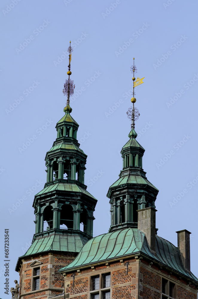 Rosenborg Castle in Copenhagen, Denmark, tower