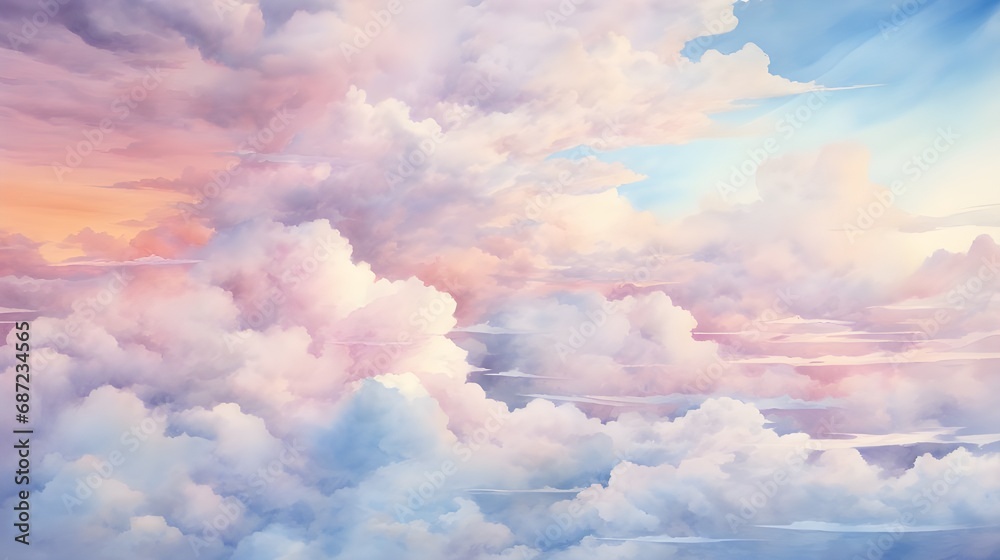 Watercolor clouds Watercolor clouds