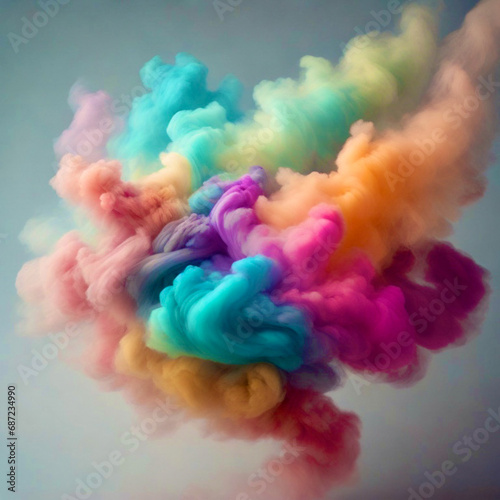 Color Smoke Cloud Background 
