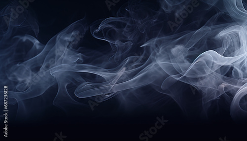 Smoke on Black Background