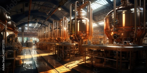 Exploring the Interior of a Craft Brewery Generative AI © Johnathan
