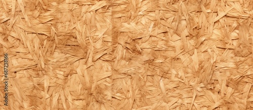 Tileable 3D rendering of a light brown background texture made from compressed wood particle board such as redwood pine oak fiberboard plywood or OSB Copy space image Place for adding text or d photo