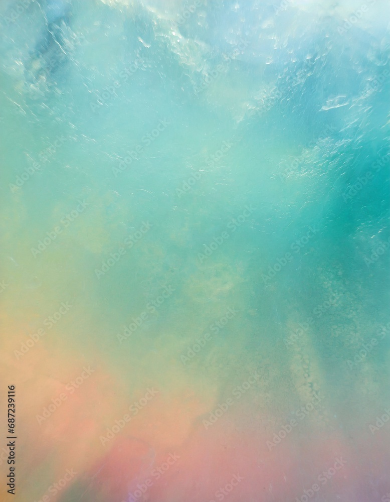 Turquoise pastel watercolour glass surface as background. 