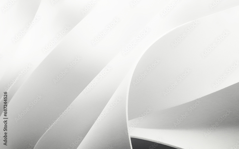 Fluid white shapes background, abstract architecture Fluid white shapes background, abstract architecture