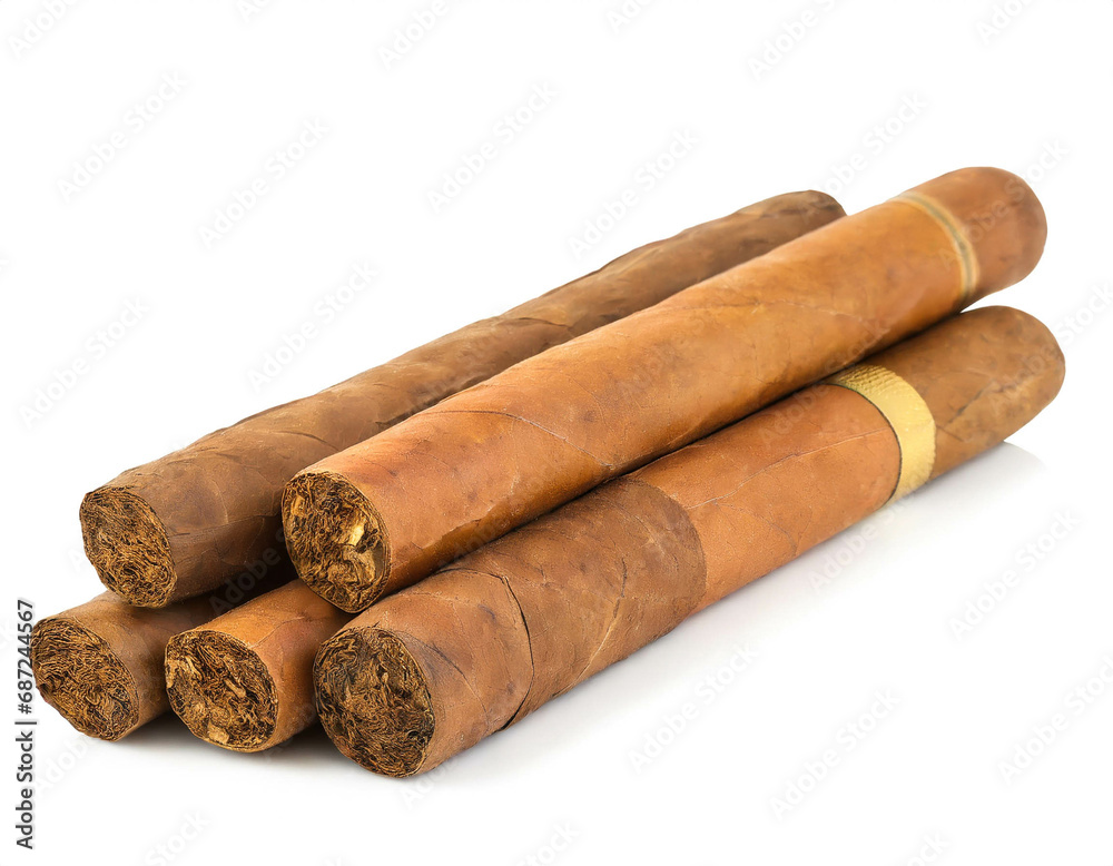 Cigars isolated on white background, cutout Cigars isolated on white background, cutout
