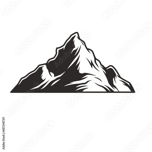 Berg, Hiking, Camping - Symbol. Vector