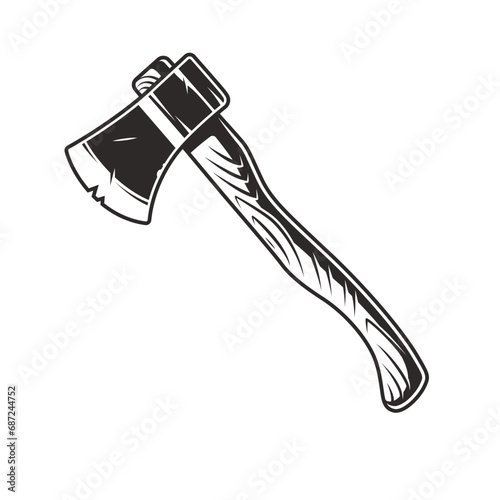 Axt, Hiking, Camping - Symbol. Vector