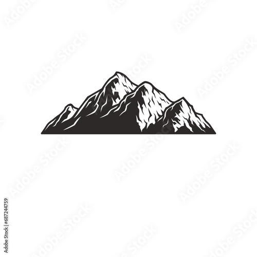 Berge  Hiking  Camping - Symbol. Vector