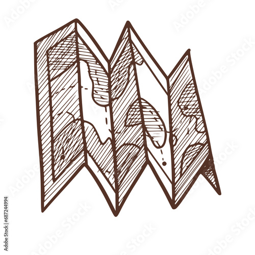 Bushcraft, Hiking, Camping - Symbol. Vector