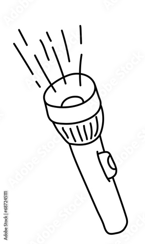 Taschenla,pe, Hiking, Camping - Symbol. Vector