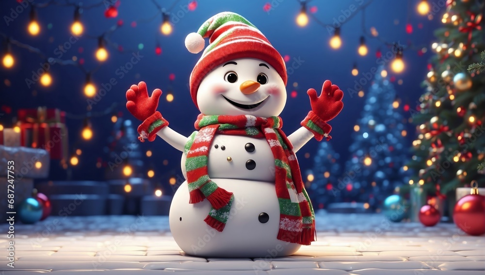 cute christmas snowman