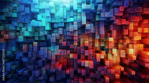 Pixel Sorting and Abstract Digital Patterns Background