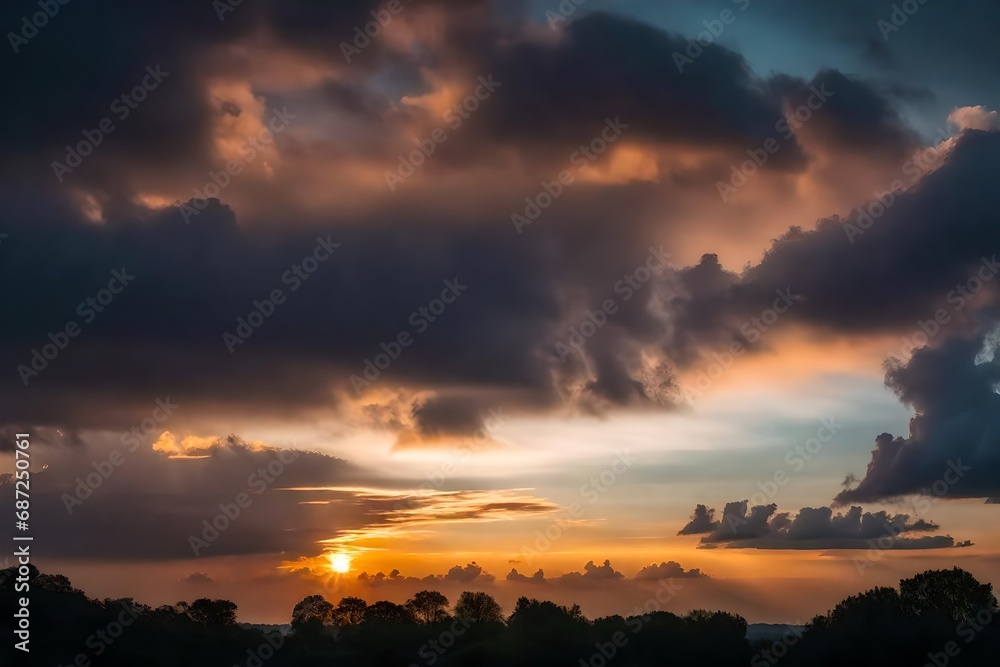 a gorgeous picture of a cloudy sky at sunset a gorgeous picture of a cloudy sky at sunset