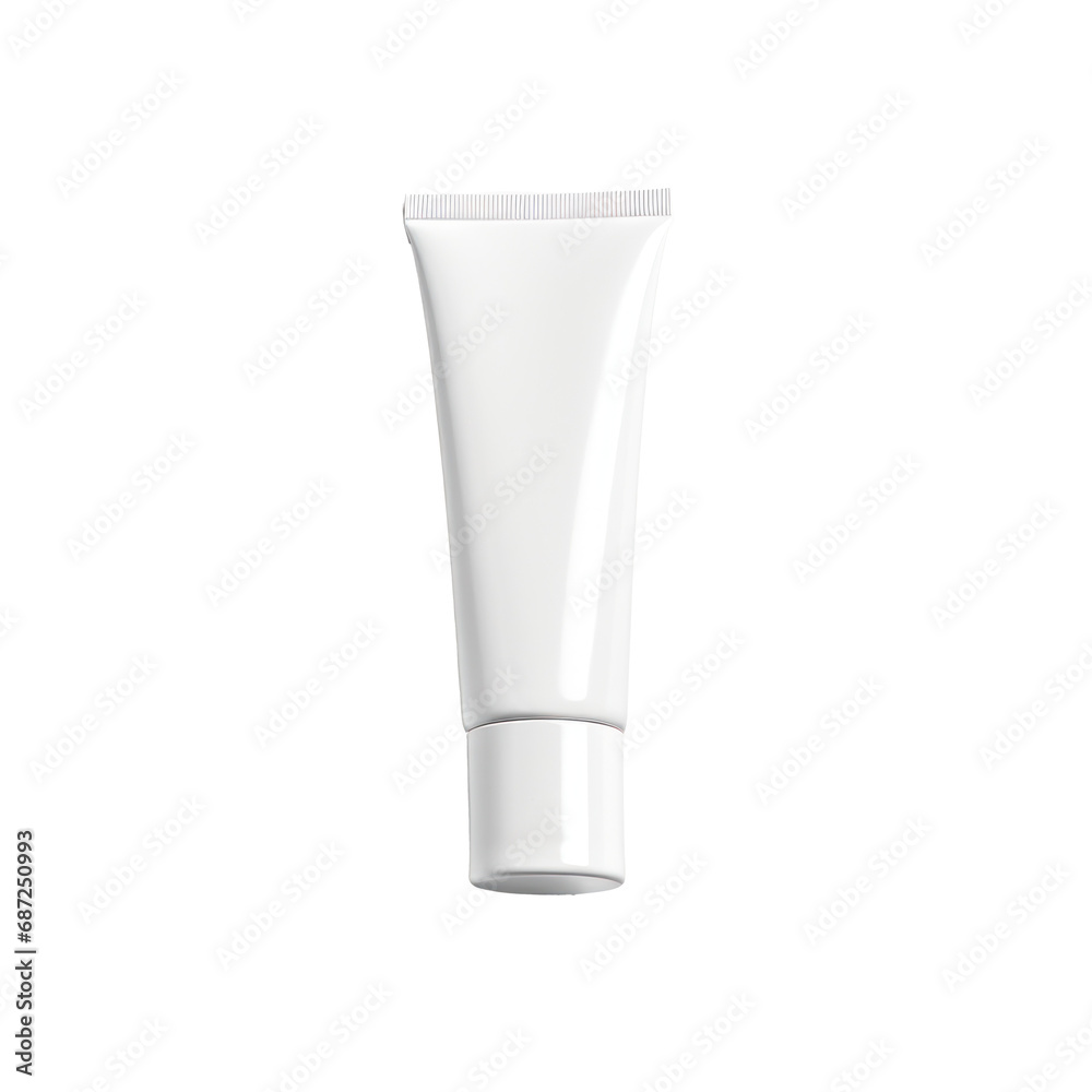 White toothpaste tube mockup isolated on transparent background. White toothpaste tube mockup isolated on transparent background.