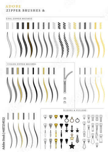 Illustrator Zipper Brushes & Sliders