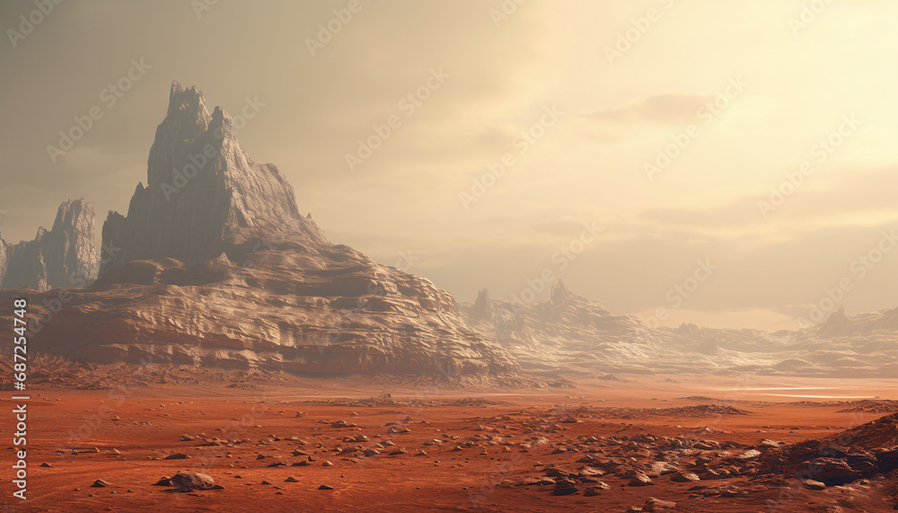 Spectacular Mars Landscape Wallpaper