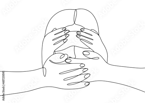 Young woman. Torture. Violence. One line