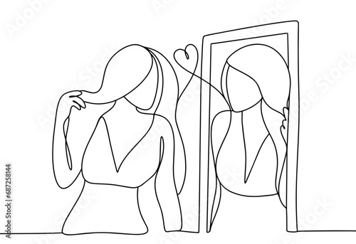 Woman. Self acceptance. One line