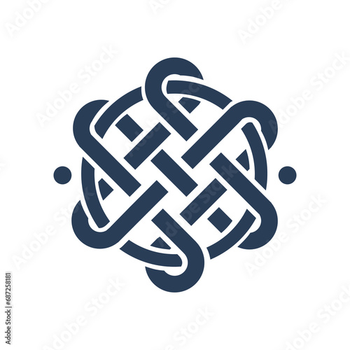 The sign of the Kiel knot braided in a circle