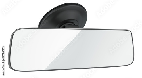 Rear-view Mirror, rearview mirror. 3D rendering isolated on transparent background