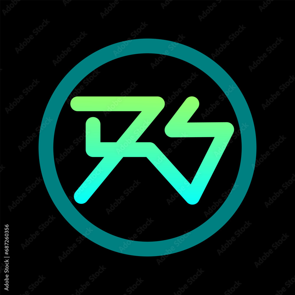 RS Letter Initial Logo Design Template Vector Illustration. Light Blue Typography on Black Background RS Letter Initial Logo Design Template Vector Illustration. Light Blue Typography on Black Background