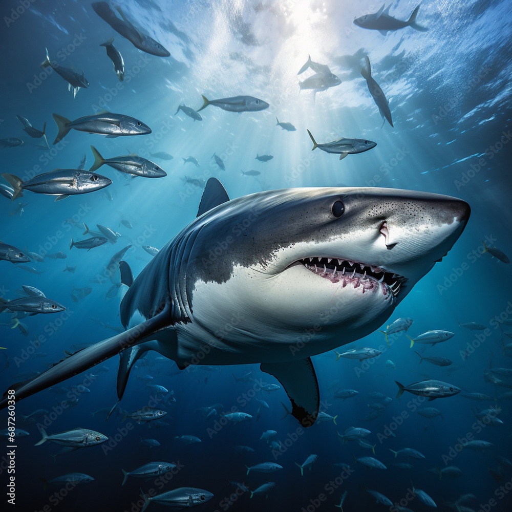 Fototapeta premium shark in the sea
