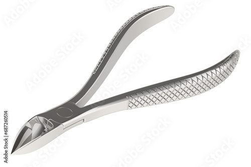 Dental Extracting Forceps, 3D rendering isolated on transparent background