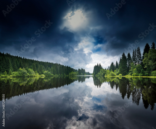 lake in a forest,Sumava - national park, Czech republic, Europe © Vera Kuttelvaserova