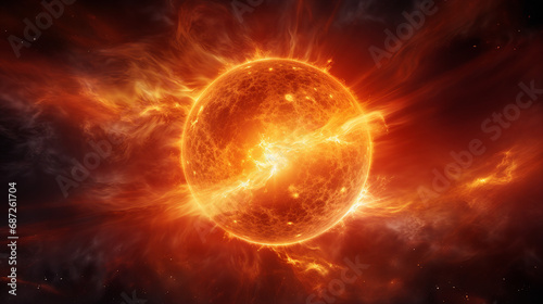 Realistic Representation of Intense Solar Flares Against a Cosmic Sky Background