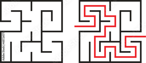 vector square maze puzzle