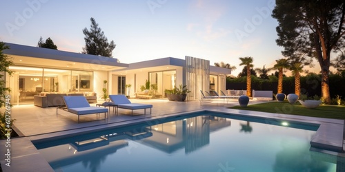 Backyard Bliss - White House Oasis with Modern Swimming Pool - Contemporary Elegance & Residential Retreat