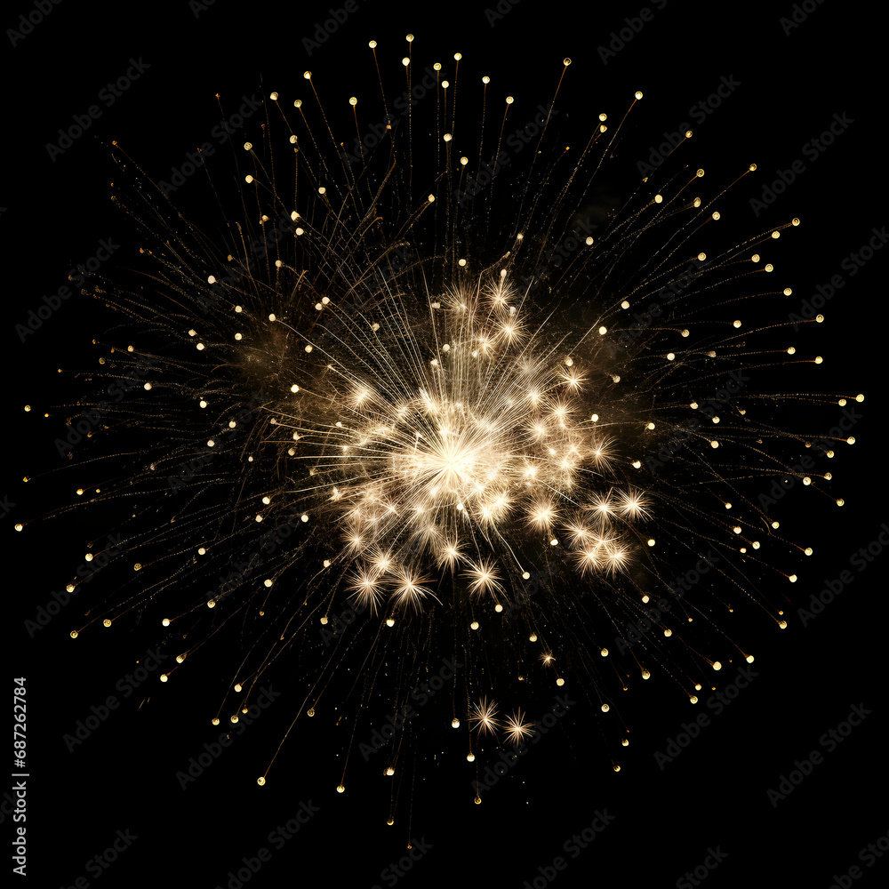 Fireworks on black background, Fireworks light up the sky, festive fireworks explode on black background, ai generated image Fireworks on black background, Fireworks light up the sky, festive fireworks explode on black background, ai generated image