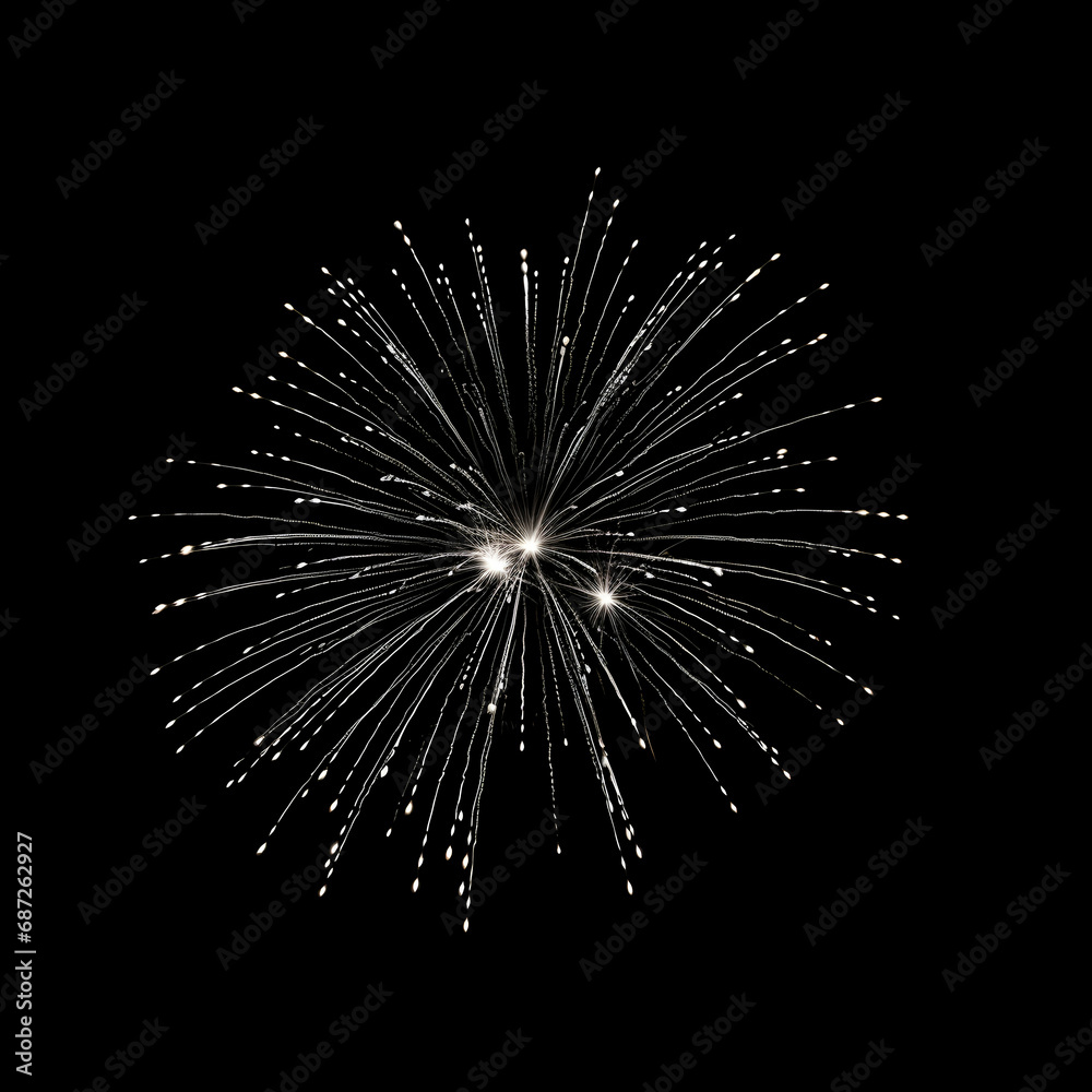 Fireworks on black background, Fireworks light up the sky, festive fireworks explode on black background, ai generated image Fireworks on black background, Fireworks light up the sky, festive fireworks explode on black background, ai generated image