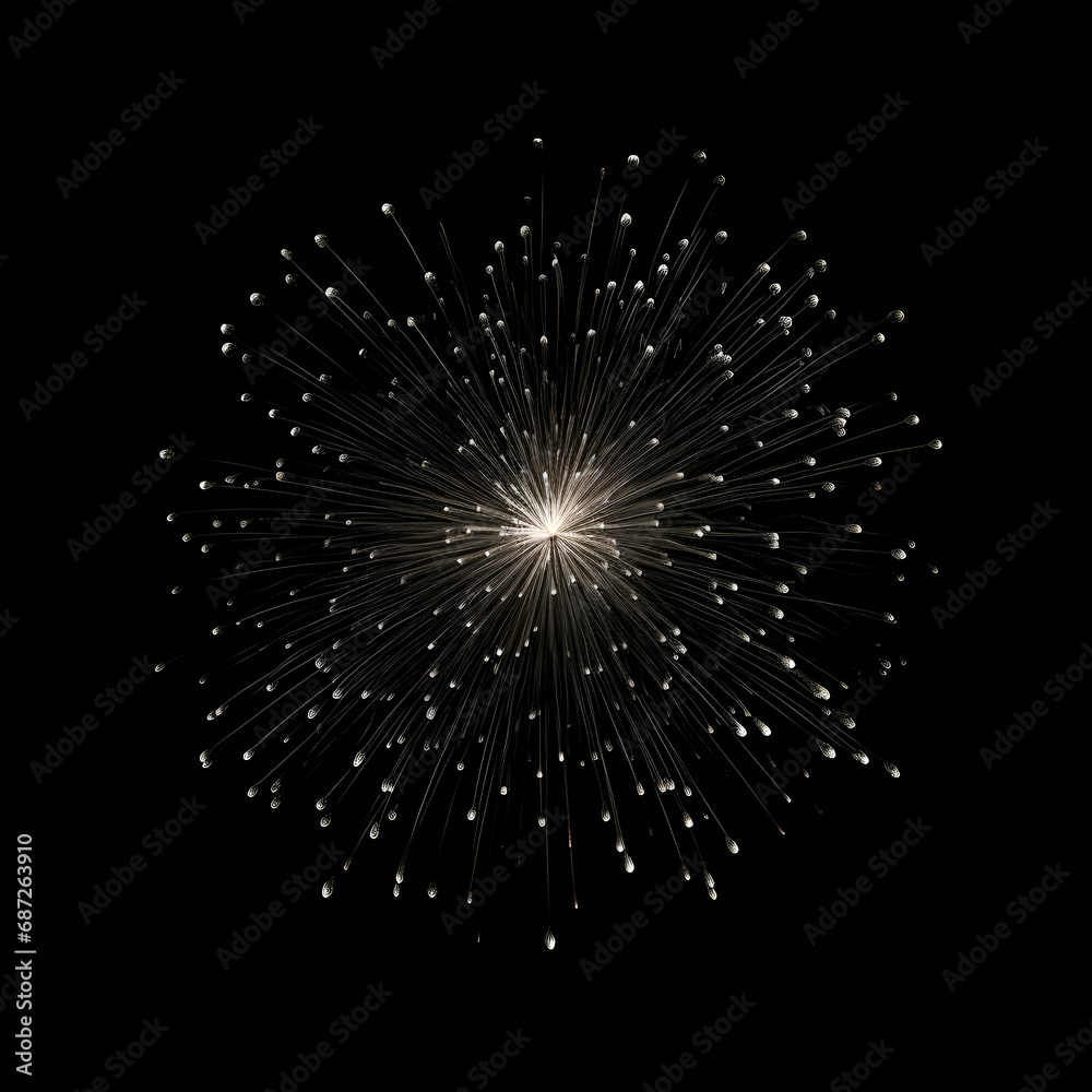 Fireworks on black background, Fireworks light up the sky, festive fireworks explode on black background, ai generated image Fireworks on black background, Fireworks light up the sky, festive fireworks explode on black background, ai generated image