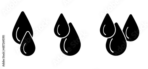 Cartoon falling honey drop. Water, rain, oil or blood drops. water, aqua droplet icon. humidity, two or drops. Splash silhouette sign. Ink concept. Vector clean, liquid drop symbol or logo. 