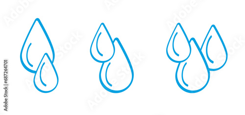 Cartoon falling honey drop. Water, rain, oil or blood drops. water, aqua droplet icon. humidity, two or drops. Splash silhouette sign. Ink concept. Vector blue, clean, liquid drop symbol or logo.   