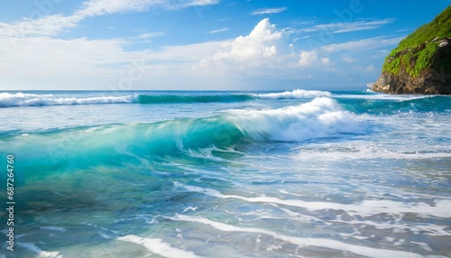clean ocean waves rolling