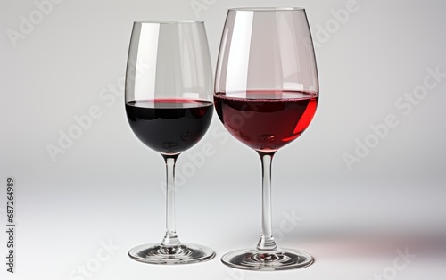 Glass of red wine isolated. White Background