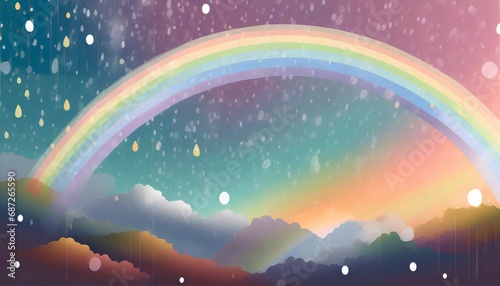 rainbow on background effect after rain abstract rainbow background overlays colorful rainbows © Alicia
