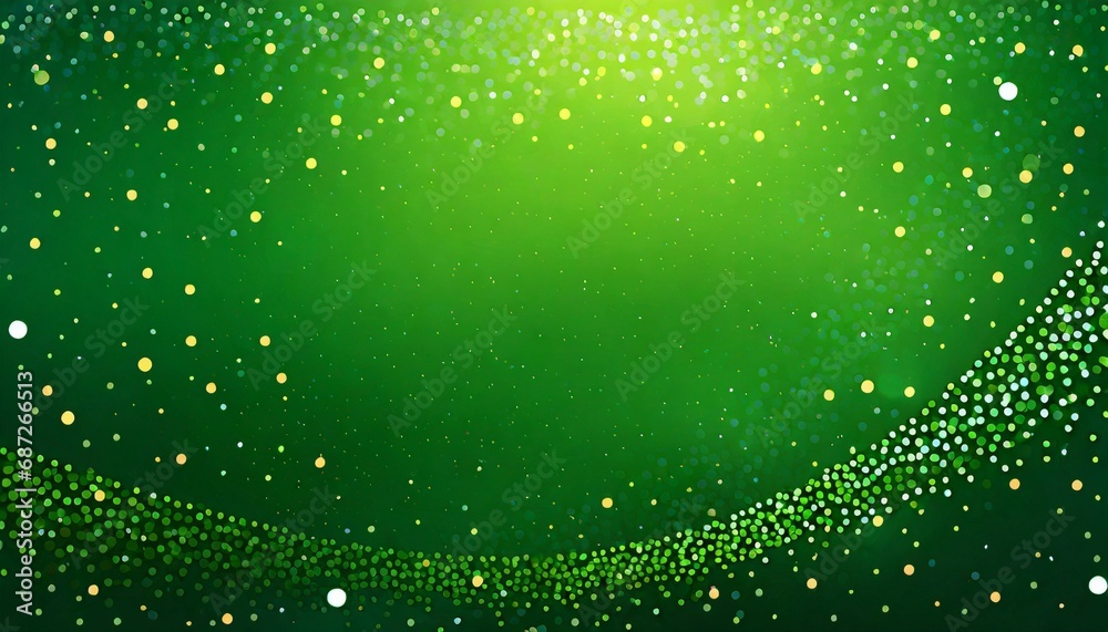 green holiday background green background with dots and particles glitter illustration