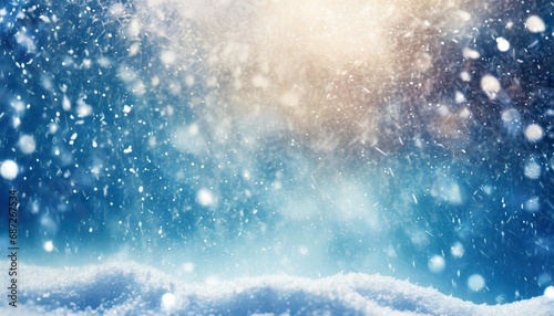 abstract winter christmas background with shiny snow and blizzard space for text vertical for stories © Alicia
