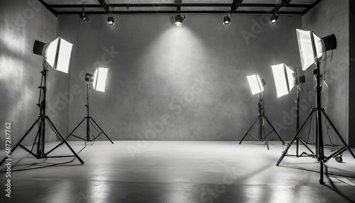 backdrop photo background illuminated by lamps studio gray background illuminated in the center with the floor background of photo studio photo